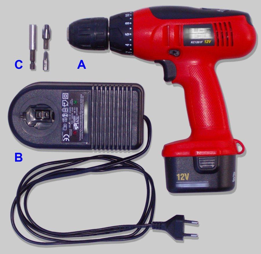 Atornillador inalámbrico 12 V con 2 baterías — imagen 1