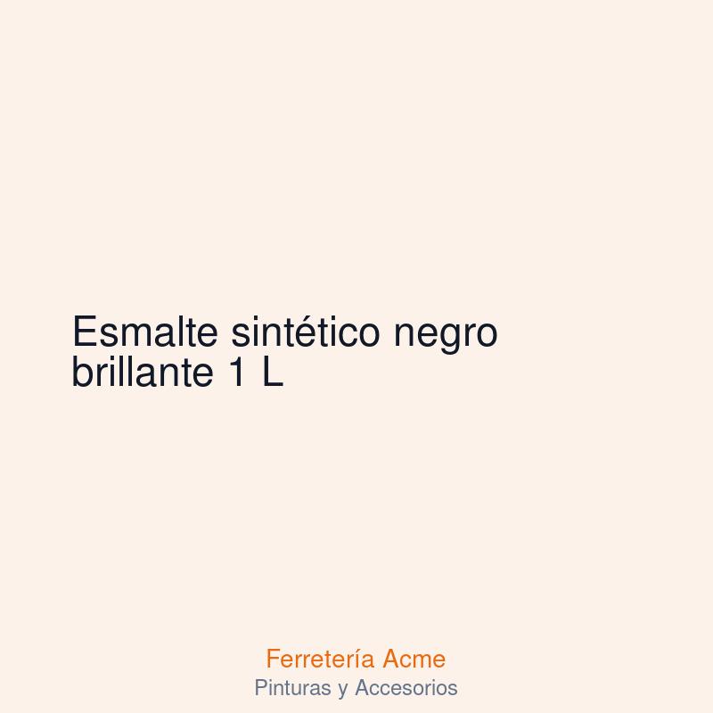 Esmalte sintético negro brillante 1 L — imagen 1