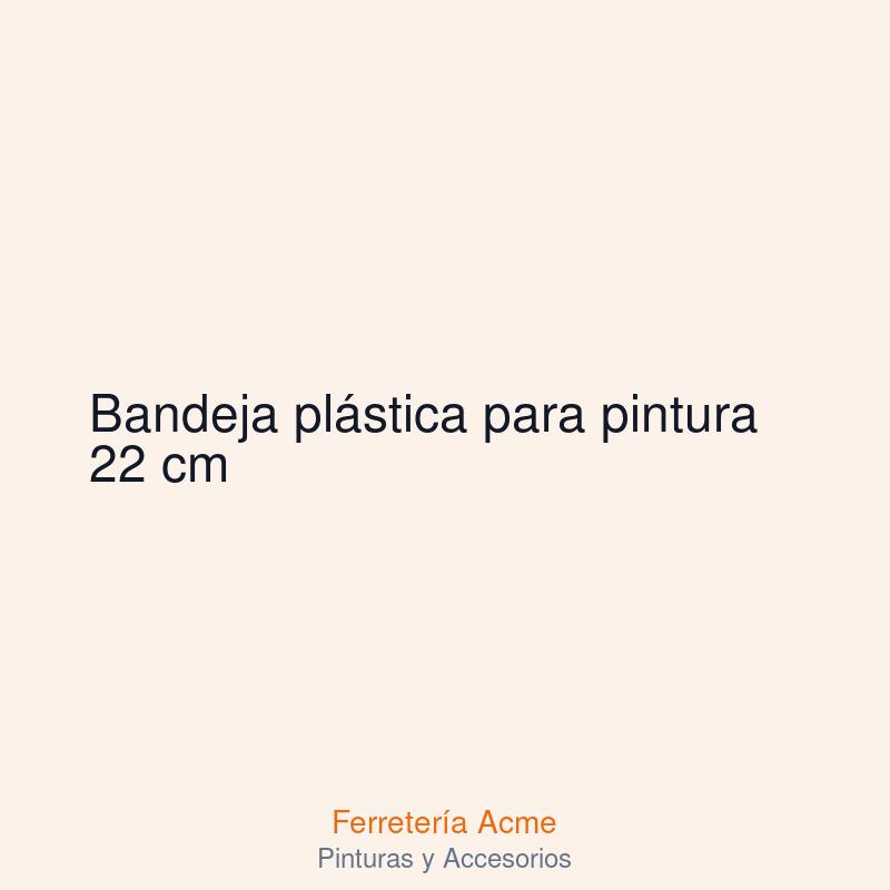 Bandeja plástica para pintura 22 cm — imagen 1