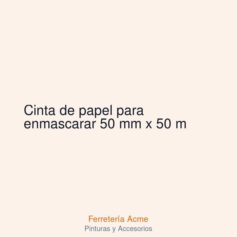 Cinta de papel para enmascarar 50 mm x 50 m — imagen 1