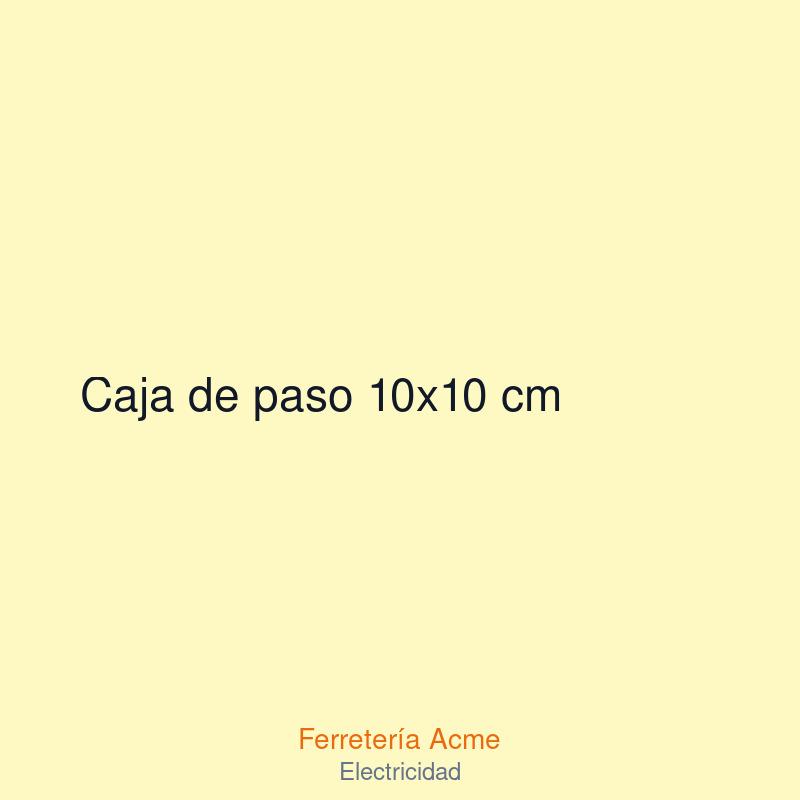Caja de paso 10x10 cm — imagen 1