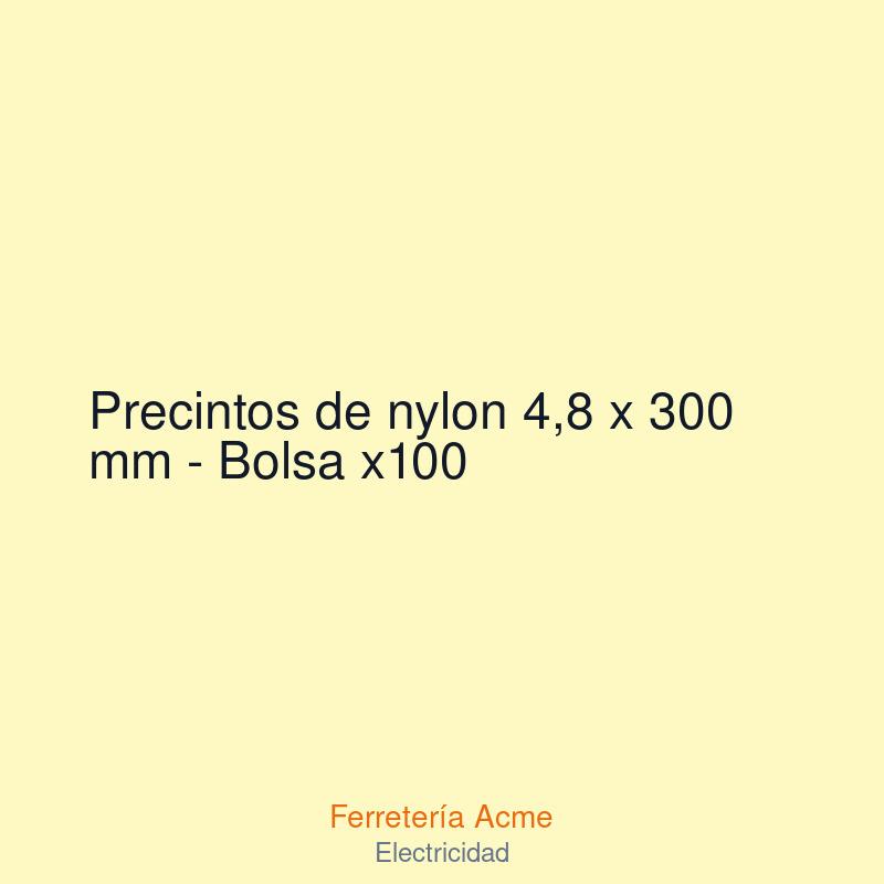 Precintos de nylon 4,8 x 300 mm - Bolsa x100 — imagen 1