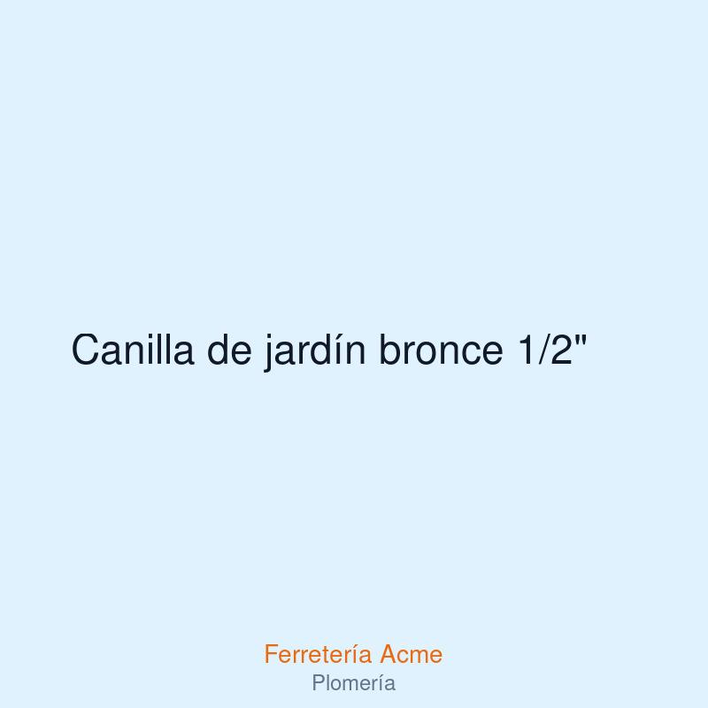 Canilla de jardín bronce 1/2" — imagen 1