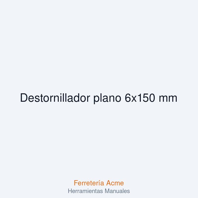 Destornillador plano 6x150 mm — imagen 1