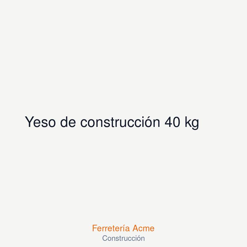 Yeso de construcción 40 kg — imagen 1