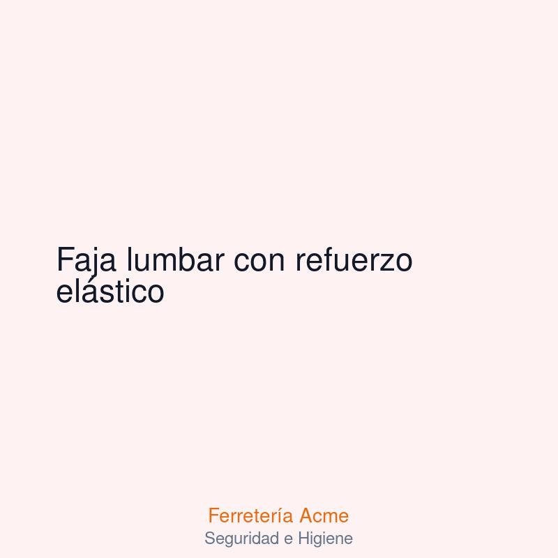 Faja lumbar con refuerzo elástico — imagen 1